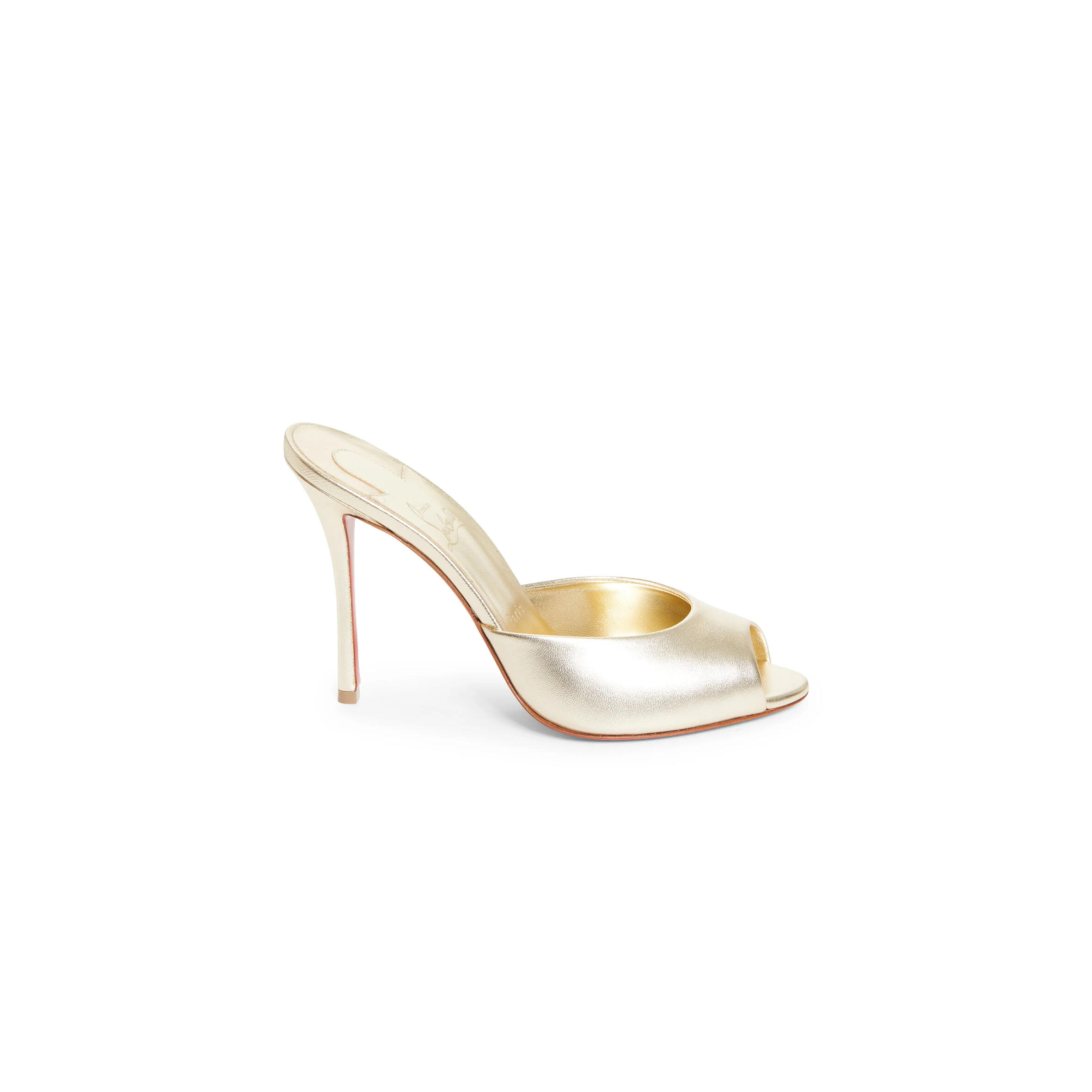 CHRISTIAN LOUBOUTIN ME DOLLY PEEP TOE SLIDE SANDAL
